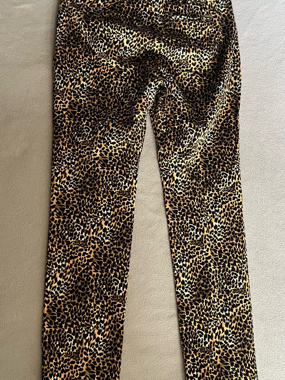 Michael Kors Leopard Print Straight Leg Stretch Pants - Size 10